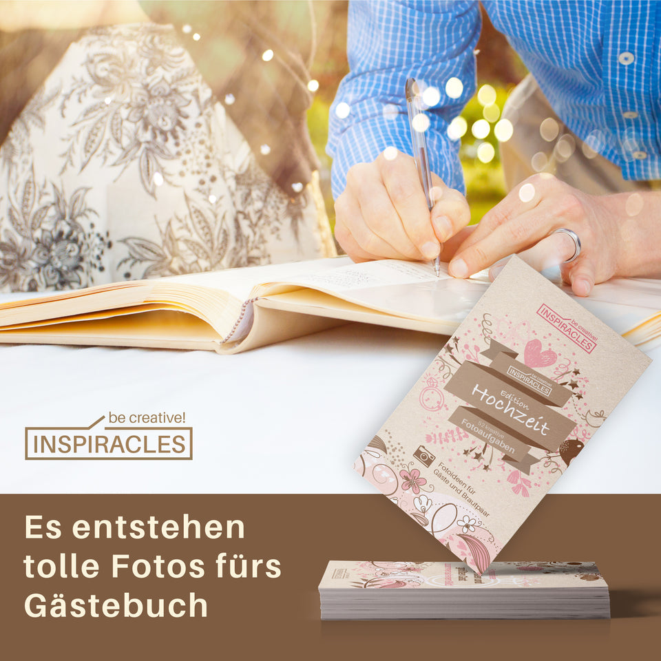 52 Fotoaufgaben Hochzeit im Kraftpapier Design