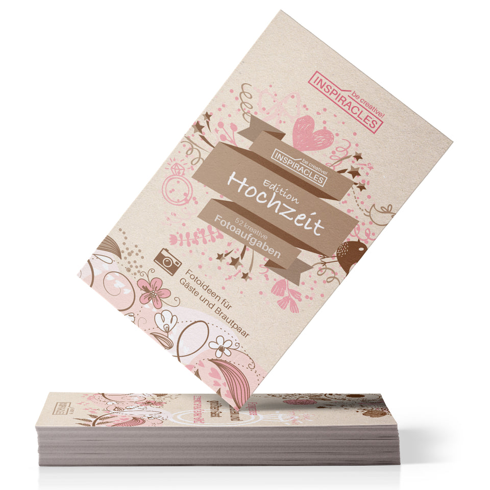 52 Fotoaufgaben Hochzeit im Kraftpapier Design